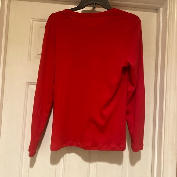 Chico’s Red Long Sleeve Top Size 1(8/10) - Picture 2 of 3